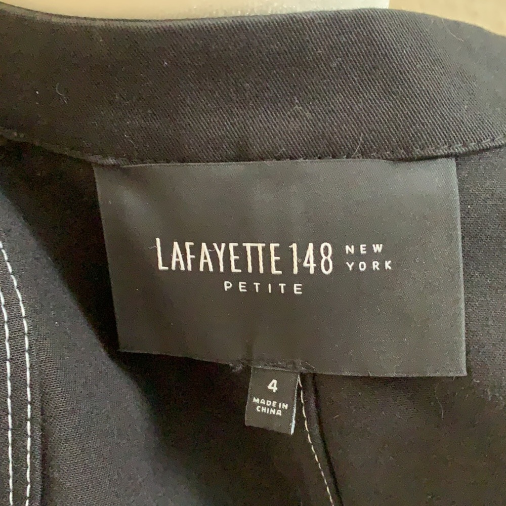 Lafayette 148 Black Zippered Blazer (Size 4P) - Picture 8 of 11